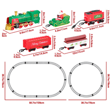 Load image into Gallery viewer, Electric Christmas Train Set with Steam, Lights &amp; Music – 17‑Piece Festive Railway for Around the Tree
