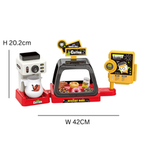 Load image into Gallery viewer, Pretend Play Coffee Shop Set – 41PCS Kids Coffee Maker, Cash Register &amp; Bakery Desserts – Interactive Café Role‑Play Toy for Boys &amp; Girls Ages 3+
