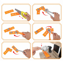 Load image into Gallery viewer, 31-Piece Kids Tool Workbench &amp; Suitcase Playset | Portable DIY Construction Toy with Tools
