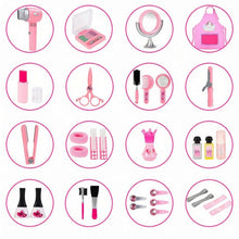 Load image into Gallery viewer, Kids Hair Salon Play Set – Pretend Hairdressing &amp; Makeup Kit with Lights &amp; Sounds, Unicorn Apron &amp; Carry Bag – Role Play Toy for Girls Age 3+
