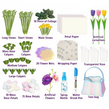 Load image into Gallery viewer, Fabulous Flowers DIY Flower Bouquet Kit for Kids Creative Arts and Crafts Gift for Girls Ages 3+, Colorful Artificial Flowers Educational STEM Toy
