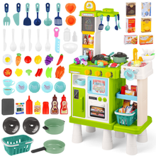 Load image into Gallery viewer, Kids Play Kitchen Set Pretend Cooking Toy with Accessories Educational Kitchen Playset for Boys and Girls Ages 3+
