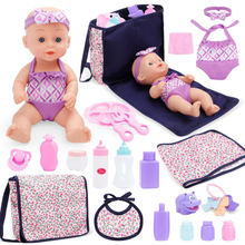 Load image into Gallery viewer, Baby Doll Care Set with Changing Bag, Feeding Accessories &amp; Outfit – Pretend Play Nurturing Toy for Kids Ages 3+
