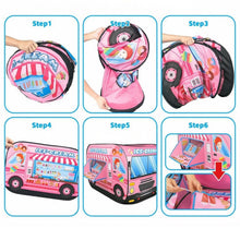 Load image into Gallery viewer, Ice Cream Truck Foldable Play Tent –Children Play House Indoor Outdoor Play Toy Great Gift for Girls Boys 3 4 5 Years Old

