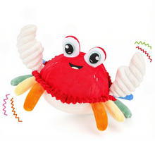 Load image into Gallery viewer, Plush Dancing Crab Toy Musical Crawling Crab with Lights &amp; Sounds Soft Interactive Baby Toy for Toddlers 18M+ Sensory Learning Hand-Eye Training Gift for Kids
