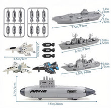 Load image into Gallery viewer, Aircraft And Battleship Submarine Playset
