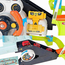 Load image into Gallery viewer, Car Garage Tracks Simulation Steering Wheel Toy Set Vehicle Playsets with Musical Puzzle Car Tracks Gifts for Child
