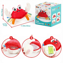 Load image into Gallery viewer, Plush Dancing Crab Toy Musical Crawling Crab with Lights &amp; Sounds Soft Interactive Baby Toy for Toddlers 18M+ Sensory Learning Hand-Eye Training Gift for Kids
