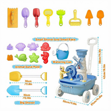 Load image into Gallery viewer, Kids Beach Toy Set with Wagon Sand Water Play Table with Accessories
