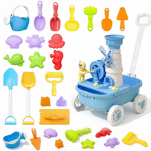 Load image into Gallery viewer, Kids Beach Toy Set with Wagon Sand Water Play Table with Accessories
