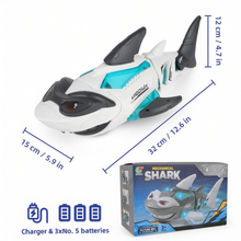 Load image into Gallery viewer, Electric Crawling Shark Toy for Toddlers Interactive Mechanical Shark with Lights &amp; Music And Automatic Obstacle Perfect Birthday Gift for Boys and Girls Ages 1-5, Fun with Swinging Fin and Tail
