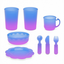 Load image into Gallery viewer, Beach Table &amp; Simulation Kitchen Sink 2-in-1 Toy Set with Water Supply Function Simulation Dishwashing Set with Faucet Color-changing Tableware in Warm Water Children's Role Playing Toy with Accessories Gift
