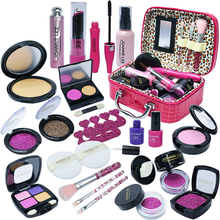 Load image into Gallery viewer, Makeup Toy Set 23 Pieces Safe Non-Toxic Pretend Cosmetic Beauty Set with Glamour Vanity Carry Case Beauty Kit Role Play Gift for Kids
