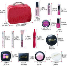 Load image into Gallery viewer, Makeup Toy Set 23 Pieces Safe Non-Toxic Pretend Cosmetic Beauty Set with Glamour Vanity Carry Case Beauty Kit Role Play Gift for Kids
