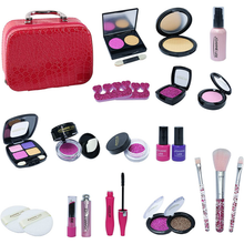 Load image into Gallery viewer, Makeup Toy Set 23 Pieces Safe Non-Toxic Pretend Cosmetic Beauty Set with Glamour Vanity Carry Case Beauty Kit Role Play Gift for Kids
