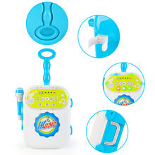 Load image into Gallery viewer, Kids Karaoke Machine Play Set with 2 Microphones &amp; Carry Case – LED Lights, Recording Function &amp; MP3 Jack – Educational Music Toy for Boys &amp; Girls Ages 3+
