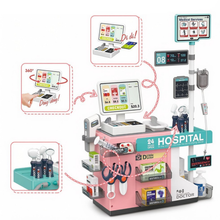 Load image into Gallery viewer, Doctor Kit for Kids, Pretend Medical Counter Set, Kids Medical Station with Stethoscope and Medical Toy Play Set, Educational Role Play Toys Christmas Birthday Gift for Kids Age 3+
