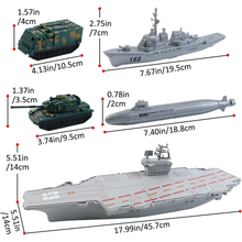 Load image into Gallery viewer, Aircraft Carrier Scale Model Warplanes Warships Military Vehicles Battleship Helicopter Trucks Tank Army Toys Present Gift for Kids
