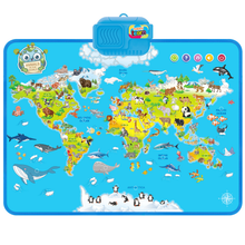 Load image into Gallery viewer, Interactive Talking World Animal Map for Kids-105+ Animal Sounds &amp; Facts-Educational Touch Poster Toy -Learn Geography, Animals &amp; Fun Quizzes- Learning Toy for Kids Aged 3+
