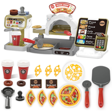 Load image into Gallery viewer, Pretend Play Coffee Shop Set 30-Piece Kids Coffee Maker Playset with Pizza Shop and Cash Register ¨C STEM Toy for Toddlers Age 3+, Ideal Preschool Gift for Boys and Girls
