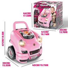 Load image into Gallery viewer, Pink Take Apart Building Truck Pretend Play Realistic Mechanic Toy w/Remote Control Key Gift	with Sound and Light Functions
