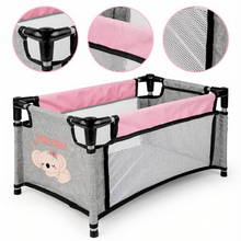 Load image into Gallery viewer, Complete Doll Care Set with Cot, High Chair &amp; Carry Bag – Pretend Nursery Play for Kids 3+
