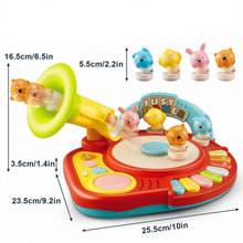 Load image into Gallery viewer, Baby Musical Piano Toy with 4 Dancing  Animal  Figures  –  Interactive Toddler Keyboard Learning Toy  Educational Gift for Ages 1–4
