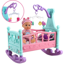 Load image into Gallery viewer, My First Baby Doll Playset with 12" Soft Doll, Rocking Crib, High Chair &amp; Feeding Accessories – Beginner’s Pretend Baby Care Toy for Kids Ages 3+
