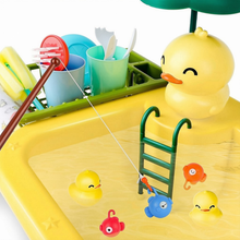 Load image into Gallery viewer, Yellow Kitchen Pretend Play Dishwasher Toy Sets Real Running Water Kids with Kitchen Accessories for Children Gift

