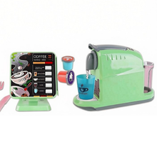 Load image into Gallery viewer, Coffee Shop Set with Coffee Maker Toy Menus Cash Register Toy Play Food Gift for Toddlers Boys Girls Aged 3+

