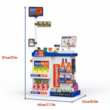 Load image into Gallery viewer, Kids Grocery Store Pretend Play Set with Scanner, POS Machine &amp; Play Money – Shopping Role Play Toy
