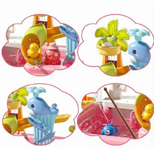 Load image into Gallery viewer, Pretend Play Kitchen Sink with Real Running Water -4-in-1 Water Play Table, Floating Pool, Fishing &amp; Duck Slide Game - Interactive Washing Up Toy for Toddlers &amp; Kids (Blue
