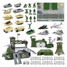 Load image into Gallery viewer, Army Men Playset Military Base Set with Military Vehicle Weapon Gear Accessories Vehicles Accessories and Play Map Great Army Toys
