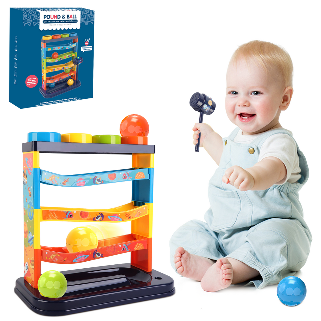 Rolling Ball Track Montessori Early Toy Set for Toddlers 5 Layer Poun deaotoys