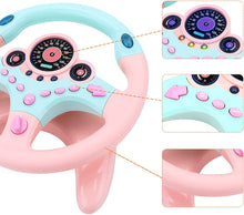 Load image into Gallery viewer, Steering Wheel for Car Backseat Pretend Driving Simulated Driving Steering Wheel Toy Light and Music Educational Gifts for Kids Pink
