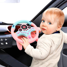 Load image into Gallery viewer, Steering Wheel for Car Backseat Pretend Driving Simulated Driving Steering Wheel Toy Light and Music Educational Gifts for Kids Pink

