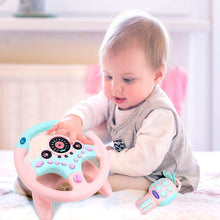 Load image into Gallery viewer, Steering Wheel for Car Backseat Pretend Driving Simulated Driving Steering Wheel Toy Light and Music Educational Gifts for Kids Pink
