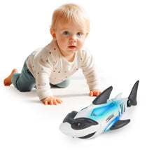 Load image into Gallery viewer, Electric Crawling Shark Toy for Toddlers Interactive Mechanical Shark with Lights &amp; Music And Automatic Obstacle Perfect Birthday Gift for Boys and Girls Ages 1-5, Fun with Swinging Fin and Tail
