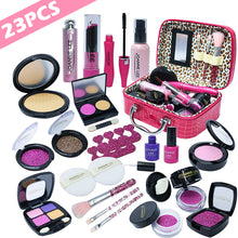Load image into Gallery viewer, Makeup Toy Set 23 Pieces Safe Non-Toxic Pretend Cosmetic Beauty Set with Glamour Vanity Carry Case Beauty Kit Role Play Gift for Kids-STS-CB
