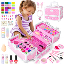 Load image into Gallery viewer, 56 Pieces Children Makeup Kit Washable Cosmetics for Princesses Kids
