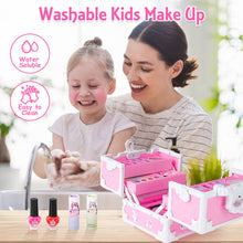 Load image into Gallery viewer, 56 Pieces Children Makeup Kit Washable Cosmetics for Princesses Kids
