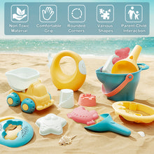 Load image into Gallery viewer, 19PCS Beach Toys Set for Kids Summer Games Outdoor Play Sand Garden Toy Sand Mould Tools Baby Bath Toys for Toddlers 3+
