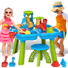 Load image into Gallery viewer, Activity Sand Water Table Toy Sensory Play Table for Toddlers Outdoor Summer Beach Toys Gift for Kids Girls Boys
