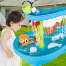 Load image into Gallery viewer, Luxury Beach Water Table for Kids – Interactive Sand and Water Playset with Ocean Animal Figures, Waterfalls, and Splashing Fun – Perfect Outdoor Toy for Toddlers to Explore Creativity and Learning
