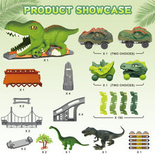 Load image into Gallery viewer, Dinosaur Track Toy Set, Dinosaur Track Toys for Kids, Dinosaur Toys for Boys 3 -6 years old, Track Car Track Set, Dinosaur World, Dinosaur Tunnel, Birthday Christmas Gift
