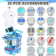 Load image into Gallery viewer, Multi-purpose Doctors Trolley Set for Kids Medical Centr Playsets Medical Tools Role Play Toy Educational Doctor Playset for Girls and Boys age 3-12
