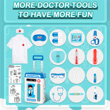 Load image into Gallery viewer, Doctor Playset for Kids Pretend Medical Station with Realistic Features &amp; Lights - Educational Role Play Toys for 3-5 Year Old Girls and Boys - Perfect Gift for Christmas Birthday
