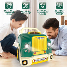 Load image into Gallery viewer, Take Apart Motor Vehicle Car Service Station Engine Toy Large Truck Toy  for 3-8 Year Old Boys Little Mechanic Pretend Play Toy include a Realistic Mechanic Truck with tools, remote control key, simulation gear, and working horn
