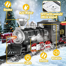 Load image into Gallery viewer, Christmas Tree Toy Steam Train Set w/ Lights Sounds Christmas Train Set Electric Train Sets for Kids Toy Christmas Under Tree Decoration-XT-B6
