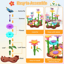 Load image into Gallery viewer, 54 PCS DIY Flower Garden Toy Creative Building Planting Set for Girls Montessori-Inspired STEM Playset for Ages 3–6
